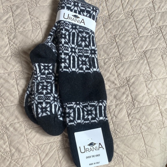 Black and White Over the Knee Socks - Picture 1 of 4